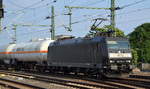 CFL Cargo Deutschland GmbH mit der MRCE   185 551-9  [NVR-Number: 91 80 6185 551-9 D-DISPO] und einem Ganzzug Gasdruckkesselwagen am 30.05.18 Dresden-Hbf.