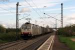 Crossrail 185 579-0 und 186 904-9 mit einem Containerzug bei der Durchfahrt in Ringsheim.