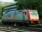Am Abend des 23.08.2013 rangiert 185 600-4 von Crossrail in Aachen West.