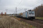 Railpool 186 147 für CTL am 13.11.2022 in Teschenhagen aufgenommen.
