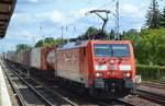 DB Cargo Deutschland AG  mit  189 014-4  [NVR-Number: 91 80 6189 014-4 D-DB] und Containerzug am 26.08.18 Berlin-Hirschgarten.