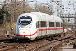407 002-5 als ICE 915 nach Stuttgart Hbf. fährt zur Bereitstellung in Dortmund Hbf. ein 12.3.2017