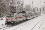 146 561-1 mit IC2 in Wuppertal, am 10.12.2017.