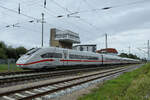 Der ICE4 9202 wurde hier im August 2021 bei der Ankunft in Greifswald abgelichtet.