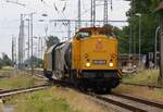 30.06.2020 - Anklam - DB Netz Unkrautvernichtungszug mit 203 305-8 und 203 310-8 / Standort Bü bei km 175,2