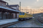 DB Netz Fahrwegmessungstriebwagen 719 301 / 720 301 steht am Abend des 15.