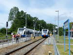 UBB 646 112-2 + 646 124-7 als UBB 29417 von Stralsund Hbf nach Swinoujscie Centrum, am 14.06.2017 in Bansin.