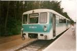 UBB-Triebwagen 771 023 im Juni 1997 im damaligen Endbahnhof Ahlbeck Grenze.