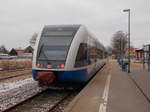 Das Personal vom UBB 646 124 hatte sich,am 08.Februar 2017,zur wohl verdienten Kaffeepause ins Barther Bahnhofsgebäude zurück gezogen.