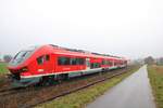 DB Regio PESA Link 633 004 am 02.02.19 bei Dreieich Offenthal am ersten Betriebstag mit Fahrgästen auf der RB61 der Dreieichbahn 