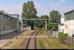 Eine Fahrt auf der Bahnstrecke Dessau–Gohrau-Rehsen (KBS 257) mit 670 003-2  Fürstin Louise  der Dessauer Verkehrs- und Eisenbahngesellschaft (DVE) als DWE75710 von Dessau Hbf nach Wörlitz...
Blick auf den Streckenabschnitt 200 m nordwestlich des Hp Dessau-Waldersee.
[1.8.2018 | 14:25 Uhr]