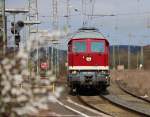 232 550-4 nochmal beim Umsetzen abgelichtet. Aufgenommen am 23.03.2014 in Eichenberg.