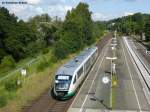 VT 02 A fhrt als Ersatzleistung fr einen 612er die RB 34934 nach Mnchberg. Hier gerade beim Halt in Oberkotzau, 06.09.2010