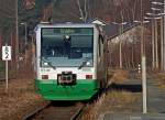 654 040 (VT40) als VBG20805 Zwickau - Graslitz in Klingenthal, 22.3.011.