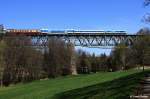 ALEX VBG 223 068-8 vor ALX 84115 Hof - München, KBS 855 Hof - Regensburg, fotografiert auf dem Thölauer Viadukt am 28.04.2012