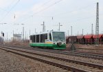 VT 36 der Vogtlandbahn vorbei am Gterbahnhof kurz vor Zwickau (Sachs) Hbf, weiter geht es noch bis Zwickau Zentrum. 02.03.013