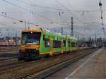 Der VT 27 und der VT 28 der Waldbahn als BLB Ersatzzug am 01.01.2010 bei der Ausfahrt aus Freilassing.