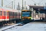 VT 27 und VT 28 im Bahnhof Freilassing als RB nach Berchtesgaden. Die Aufnahme entstand am 16.01.2010.