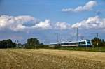 183 005 mit ALX nach Mnchen Hbf am 05.09.2010 kurz nach Freising.