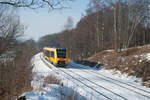 1648 704 als OPB 79731 von Marktredwitz nach Regensburg Hbf bei Naabdemenreuth, 29.01.2017