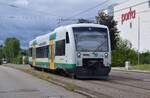 650 156 kommt von Zwickau Stadtbad und fährt weiter Richtung Zwickau Zentrum.

Zwickau 28.07.2023