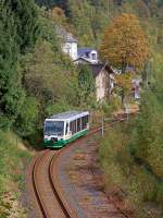 654 048 (VT48  St. Ulrich Weischlitz ) als VBG83120 in Klingenthal, 30.9.09.