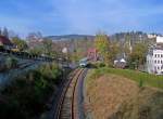 654 048 (VT48  St. Ulrich Weischlitz ) als VIA/VBG83144 in Klingenthal, 21.10.09.