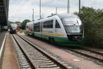 2mal Desiro in Zwickau(Hbf.).Vorn VT 24 der VBG hinten 642? der Erzgebirgsbahn.29.08.2010.