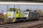 DE 821 (273 004-8) unterwegs für Captrain mit Akiem 37001 am Haken in Duisburg-Entenfang 9.11.2018