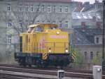 V 150 der EBW-CARGO bereitet sich auf den nchsten Einsatz im Vorfeld vom Bahnhof Dresden-Neustadt vor.8.04.07 