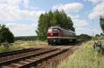 232 088-5 vor der Einfahrt am 05.06.2008 in den Bahnhof Guben Sd