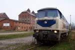 232 037-2 von Ei.L.T.hier in Grimmen am Schtzenplatz.   01.12.08