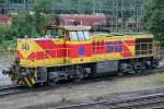 Die 545 der E&H fhrt Lz durch Oberhausen West am 08.07.2011