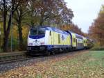 02.11.07, 246 004 von Metronom schiebt den EVB-Ersatzzug nach Hamburg-Neugraben.