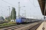 ebb 140 761-8 mit einem leeren Autozug am 30.08.2013 in Bremen Hbf.