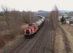 410 01 (211 323-1) EVB zu sehen am 11.03.16 bei der Einfahrt in Marktredwitz.