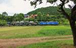 193 848-9 (EGP) mit dem Mosel-Autozug zu sehen am 17.06.17 in Obernitz.