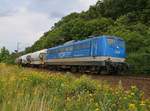 151 039-5 der EGP mit Zementzug nach Deuna. Aufgenommen am 30.07.2015 zwischen Friedland(HAN) und Eichenberg.