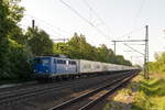 140 627-1 EGP - Eisenbahngesellschaft Potsdam mbH mit einem Containerzug in Friesack und fuhr weiter in Richtung Nauen.