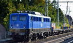 EGP mit 140 037-3 (91 80 6 140 037-3 F-EGP) mit gemischtem Güterzug (hauptsächlich leere Containertragwagen) Richtung Nordosten am 20.09.18 Berlin-Buch.