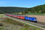 Die 193 848 der EGP pendelt zumeist tagein tagaus auf der Nord-Süd-Strecke mit Neuwagentransporten quer durch die Bundesrepublik.