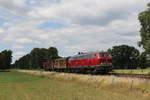 218 139 der  Eisenbahn Logistik Vienenburg  am 29. Juni 2020 bei Nindorf in Niedersachsen.