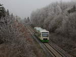 Hier die Elster Saalebahn (auch EB) mit einem VT aus Leipzig kommend in Richtung Saalfeld unterwegs.