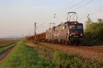 140 772-5 + 140 789-9 EBS mit einem vollem Holzzug bei Nörten-Hardenberg am 19.04.2018