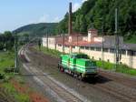 293 025-3 der EiB durchfährt am 04. Juni 2014 solo Kronach in Richtung Saalfeld.