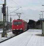 185 603-8 von HGK / ARS Altmann zieht am 03. Dezember 2012 einen Kesselwagenzug durch Lichtenfels.