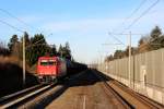 185 582 konnte am 23.12.14 am Bahnsteigsende vom Bahnhof Haspelmoor aufgenommen werden. 