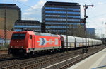 185 587-3 der HGK durchfährt am 09.04.2016 Düsseldorf-Rath