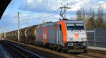 hvle - Havelländische Eisenbahn AG, Berlin-Spandau [D] mit  185 583-2  [Nummer: 91 80 6185 583-2   D-HVLE] und Kesselwagenzug am 12.03.20 Berlin Blankenburg.