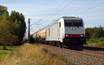 285 103 der hvle rollte am 07.08.16 mit dem Ammoniakzug der InfraLeuna von Wittenberg-Piesteritz kommend durch Greppin Richtung Bitterfeld.